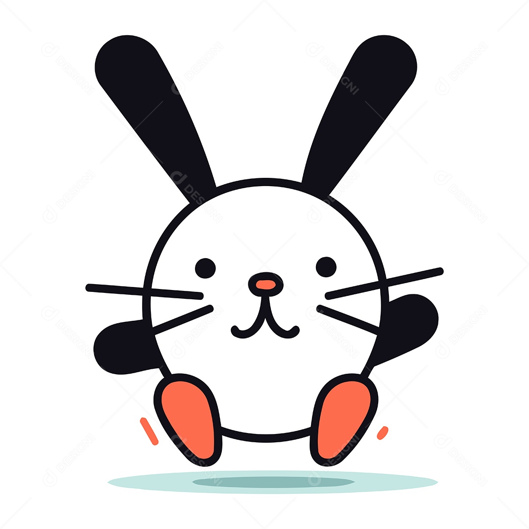 Coelho de Desenho Animado Ilustração Vetor EPS