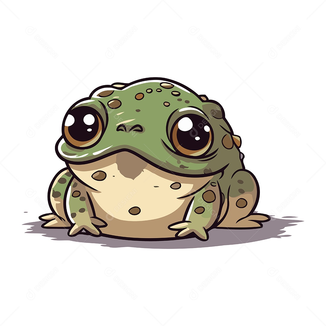 Sapo de Desenho Animado Ilustração Vetor EPS