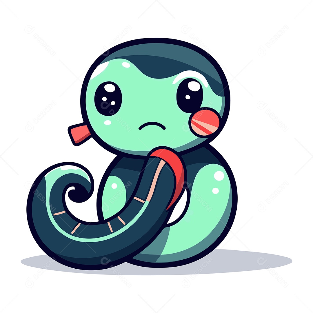 Cobra de Desenho Animado Ilustração Vetor EPS