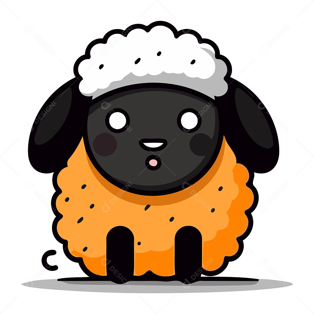 Ovelha de Desenho Animado Ilustração Vetor EPS