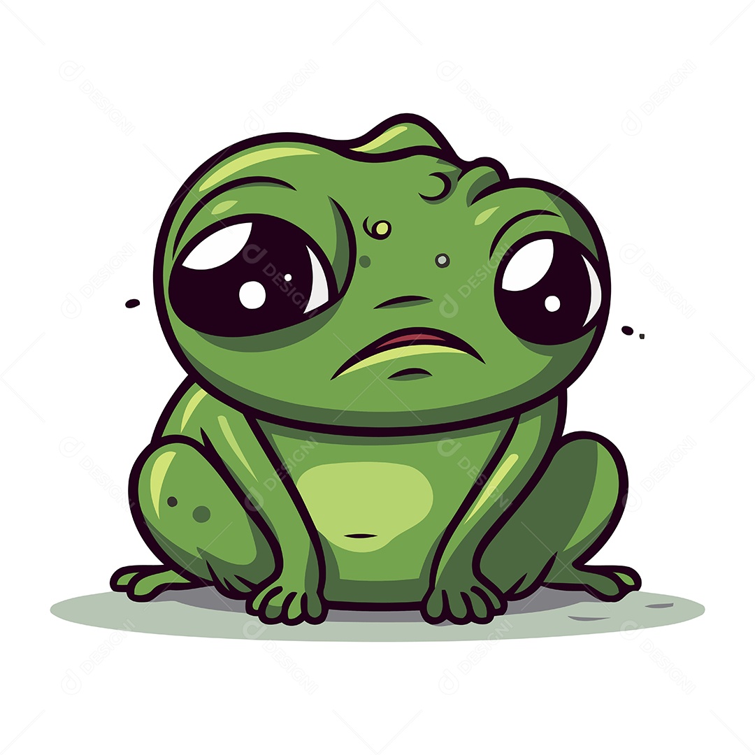 Sapo de Desenho Animado Ilustração Vetor EPS