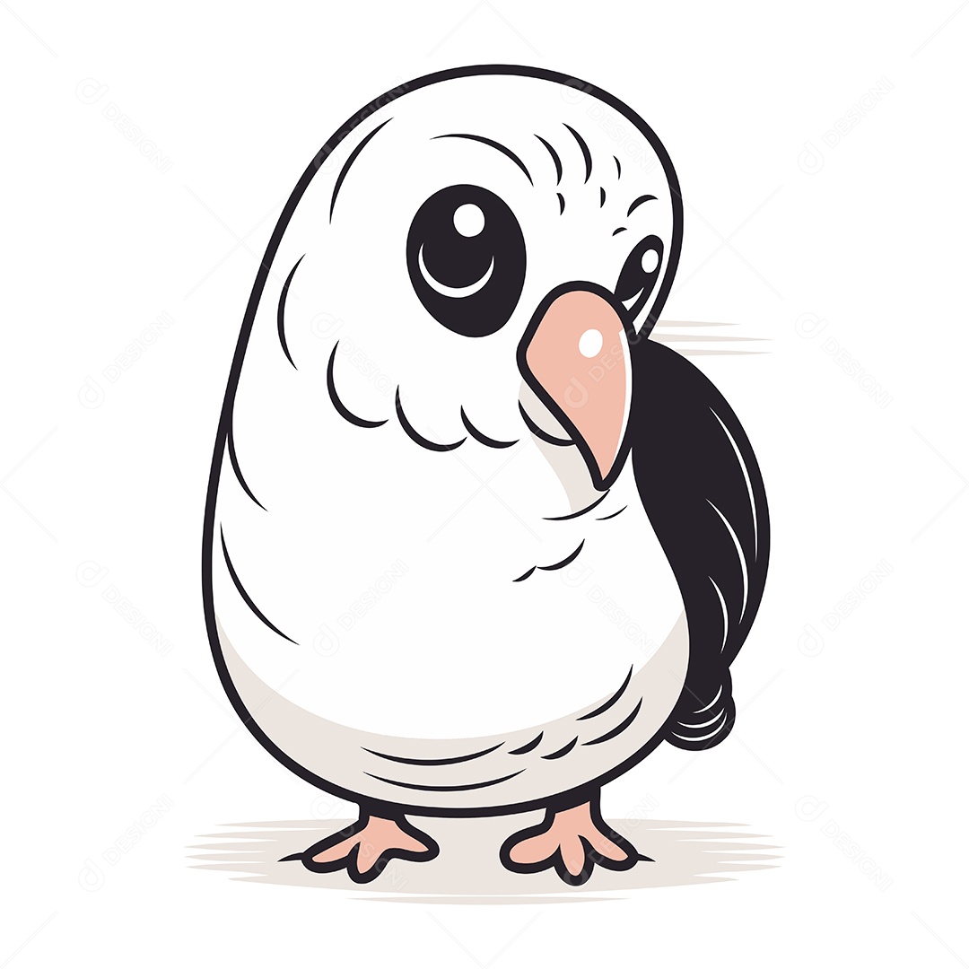Pombo de Desenho Animado Ilustração Vetor EPS
