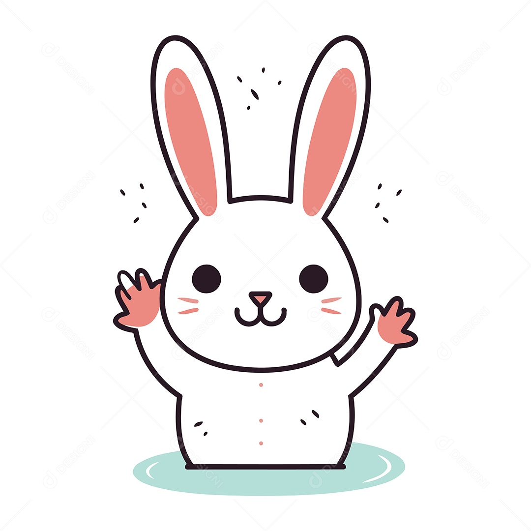 Coelho de Desenho Animado Ilustração Vetor EPS