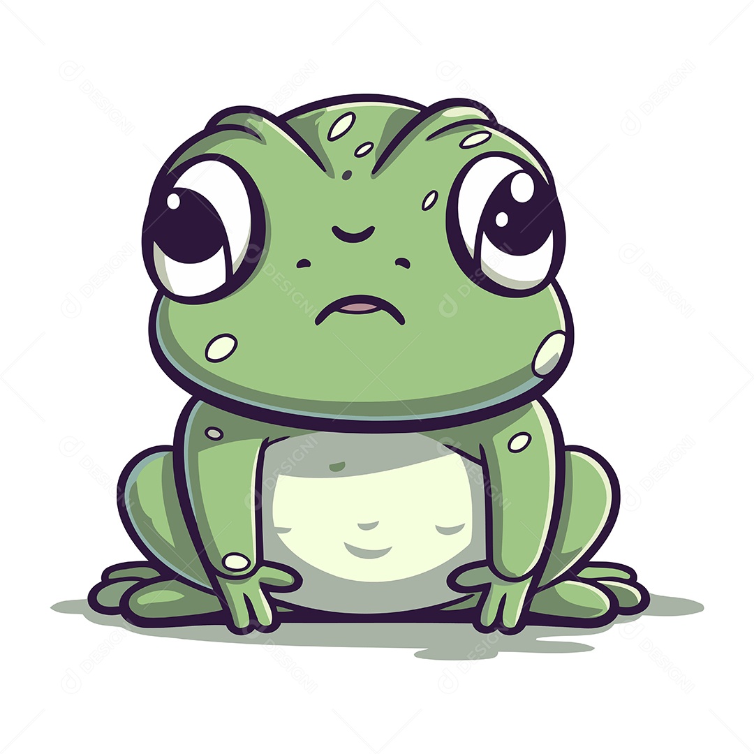Sapo de Desenho Animado Ilustração Vetor EPS