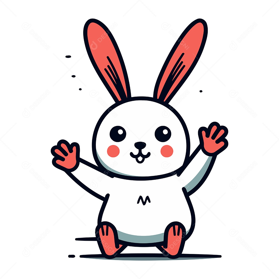 Coelho de Desenho Animado Ilustração Vetor EPS