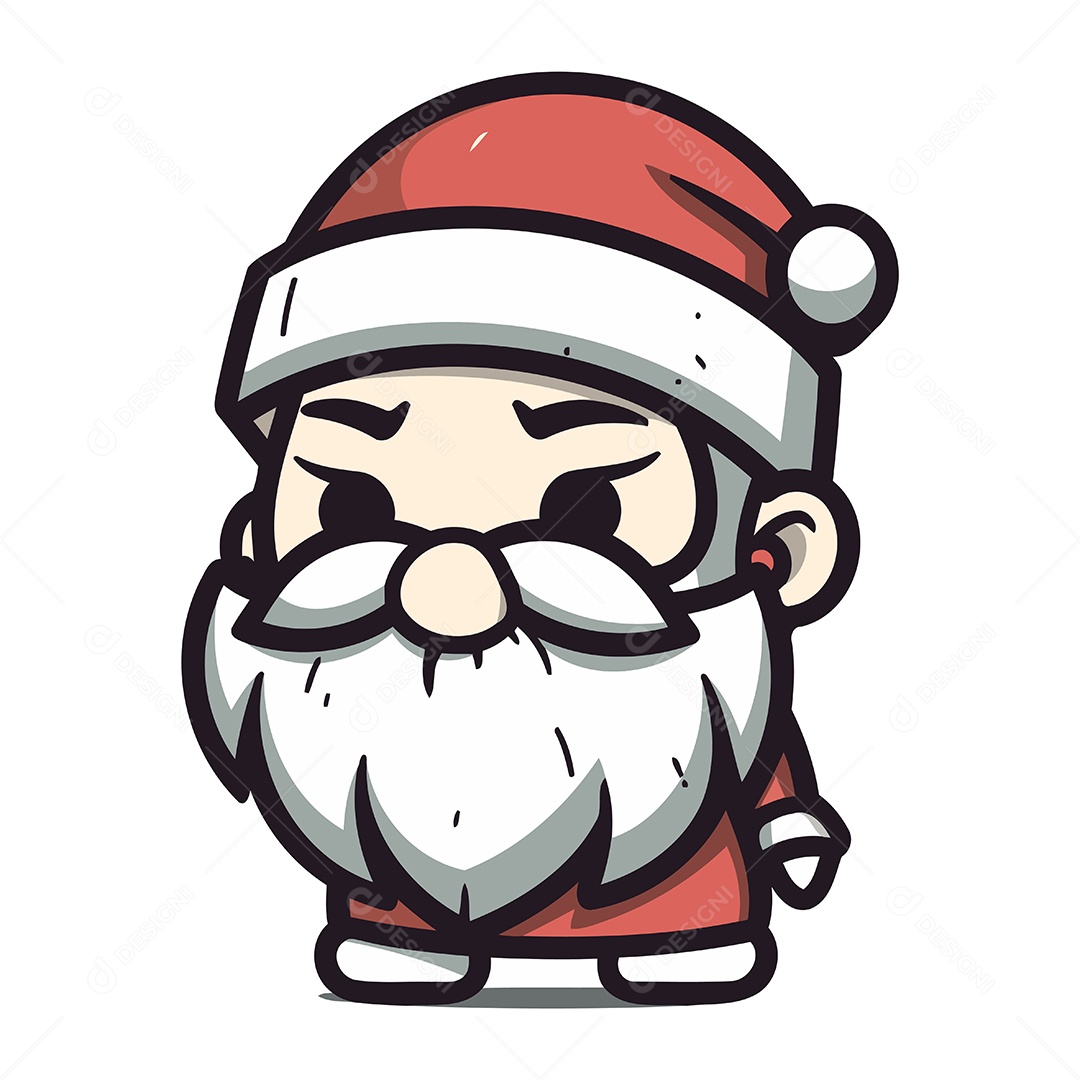 Papai Noel de Desenho Animado Ilustração Vetor EPS