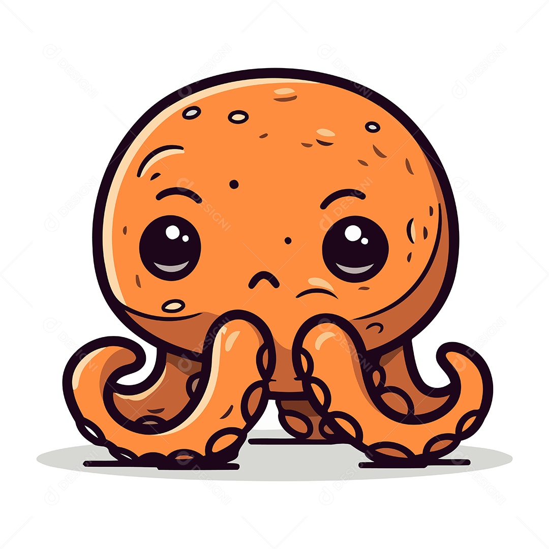 Polvo de Desenho Animado Ilustração Vetor EPS