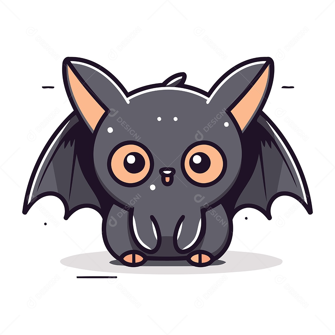 Morcego de Desenho Animado Ilustração Vetor EPS