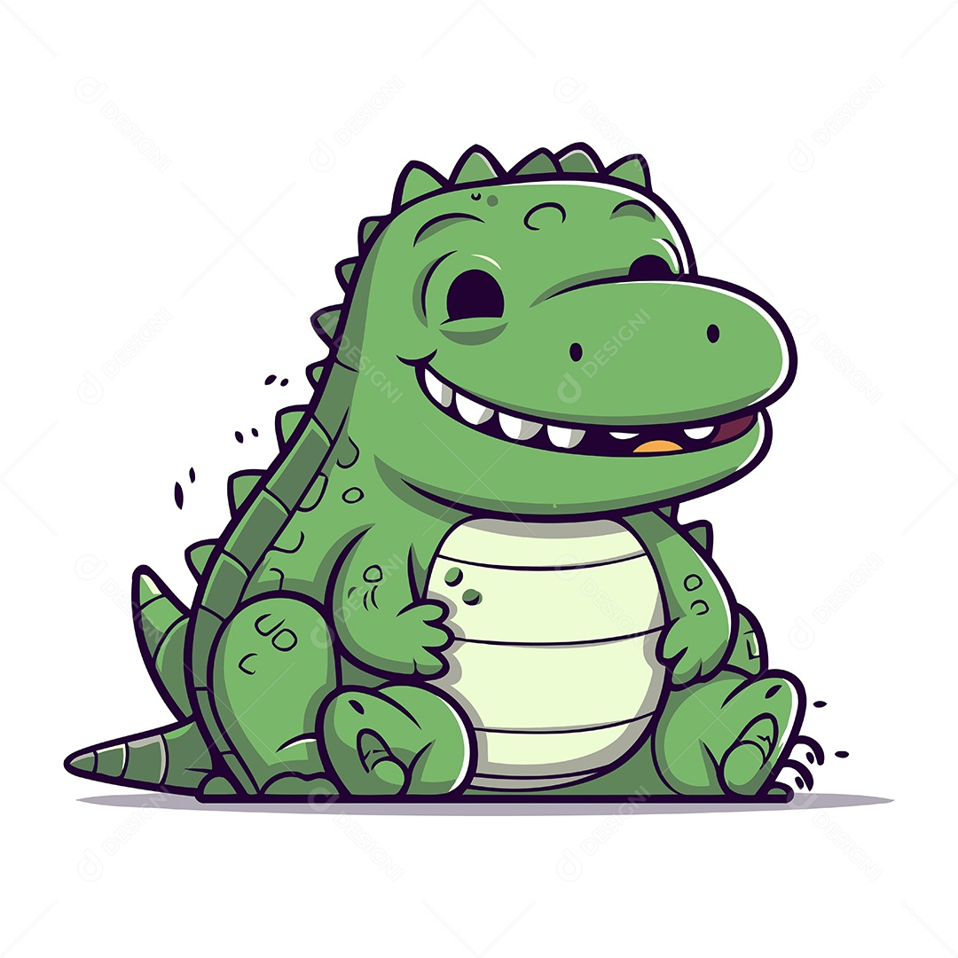 Crocodilo de Desenho Animado Ilustração Vetor EPS