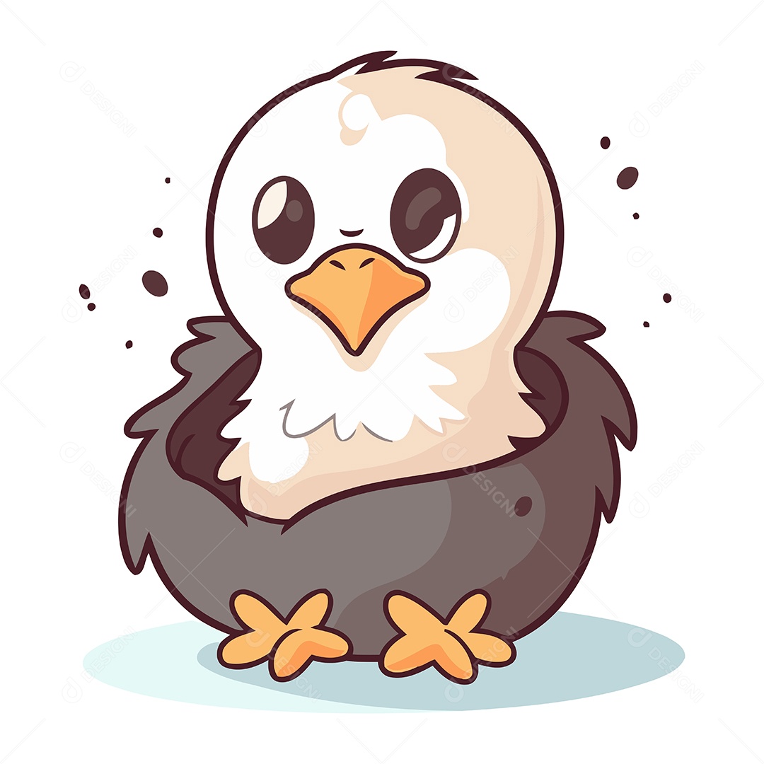 Filhote de Pássaro Desenho Animado Ilustração Vetor EPS