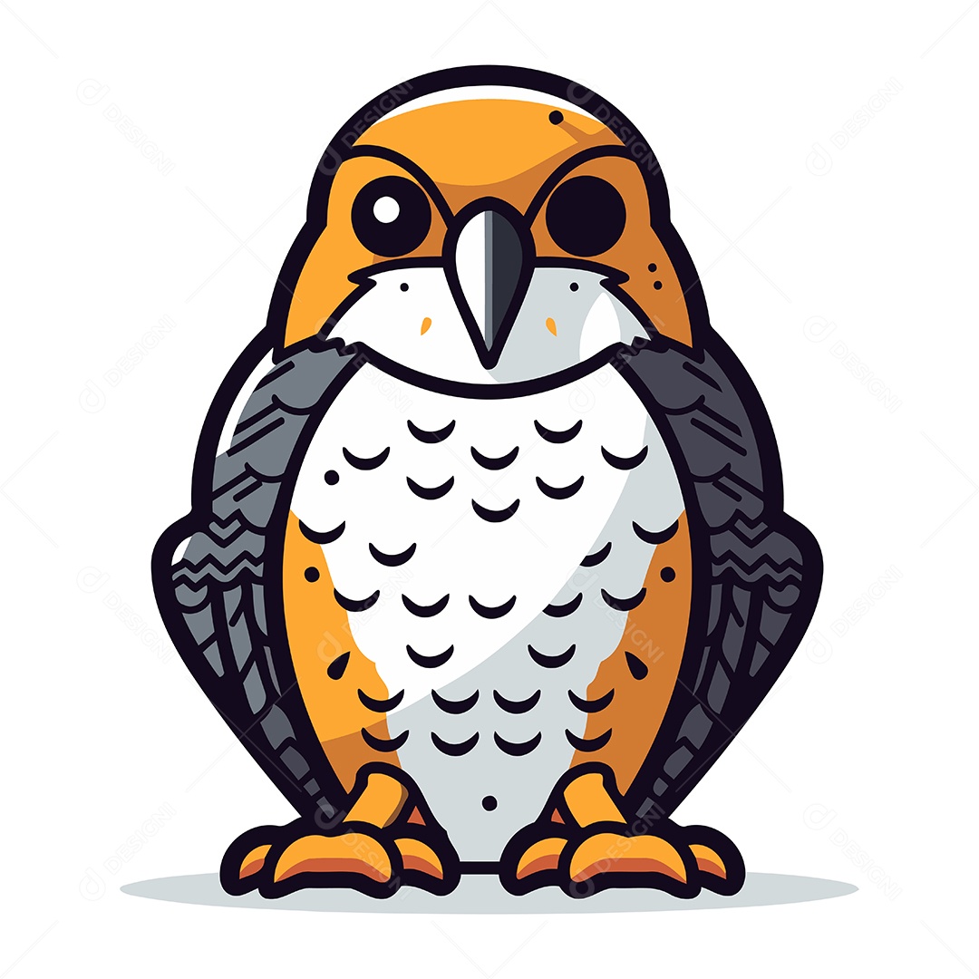 Águia de Desenho Animado Ilustração Vetor EPS