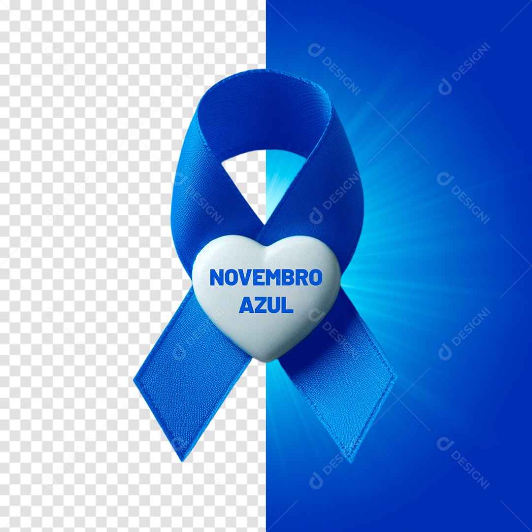 Novembro Azul Elemento 3D Para Composição PSD