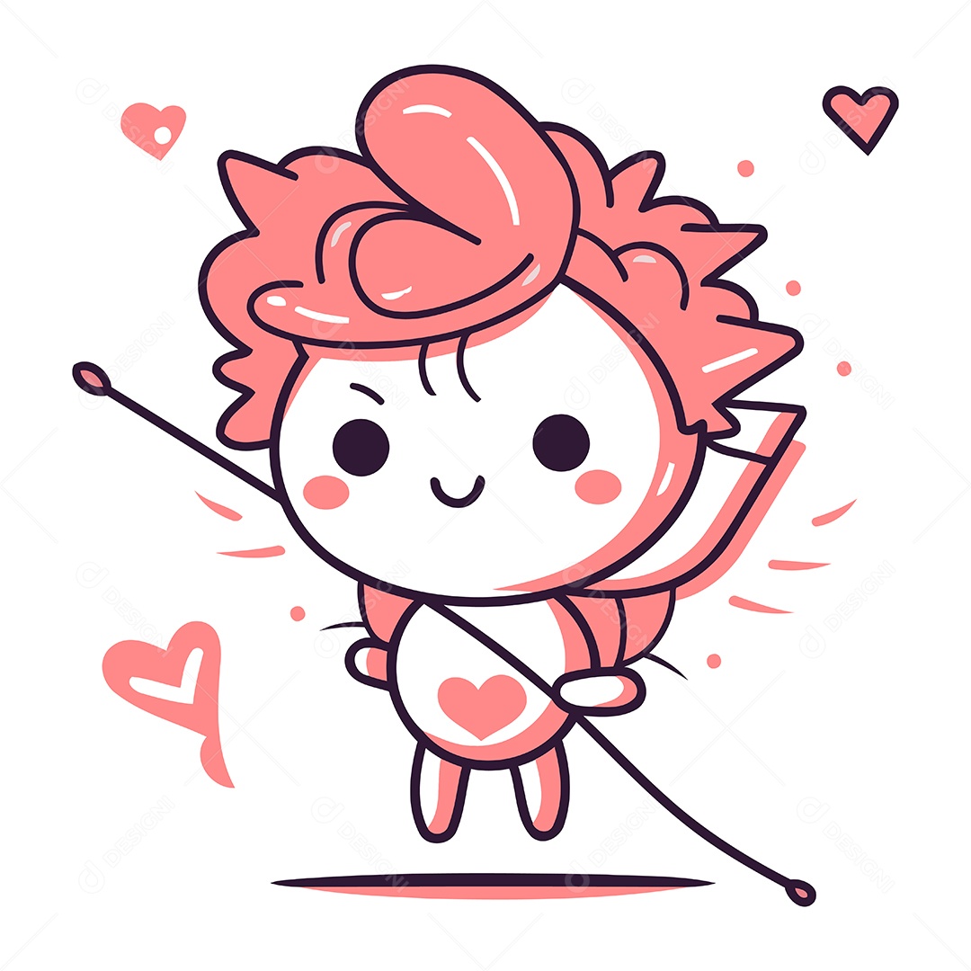 Cupido de Desenho Animado Ilustração Vetor EPS