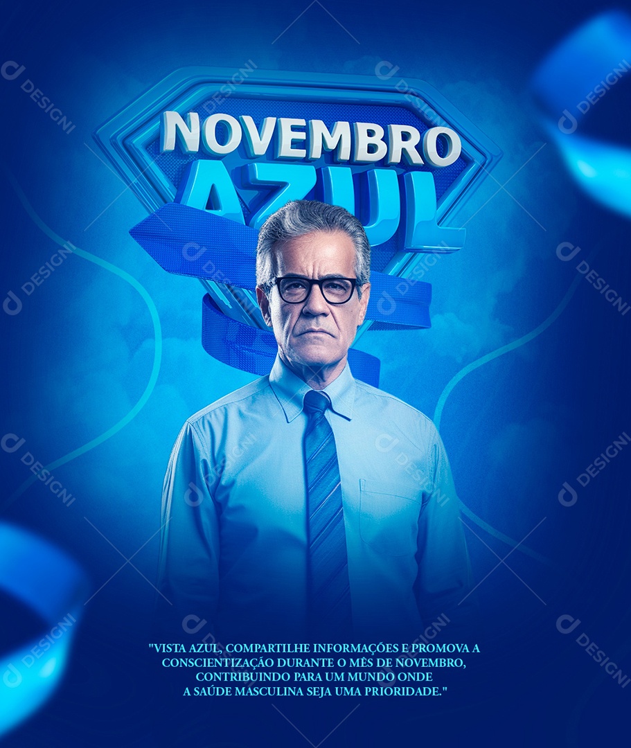 Social Media Novembro Azul Saúde Masculina PSD Editável