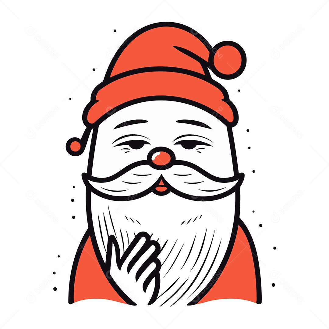 Papai Noel de Desenho Animado Ilustração Vetor EPS