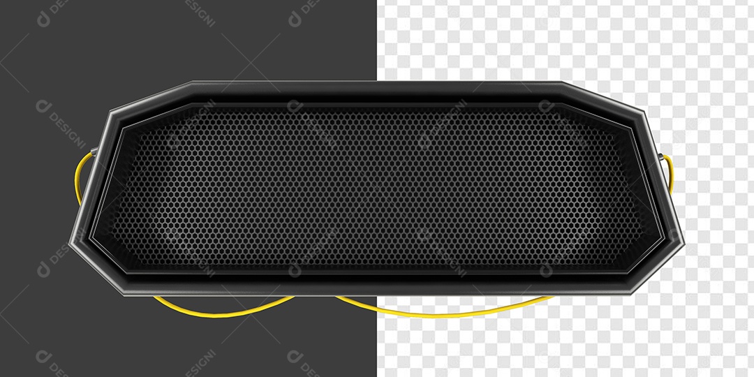 Placa de Metal Preto Elemento 3D para Composição PSD