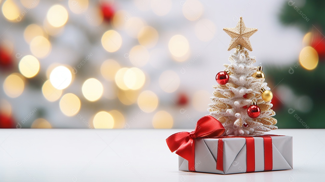 Árvore de natal decorada com presentes