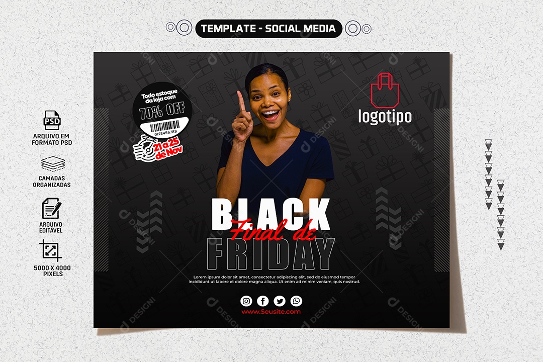 Social Media Banner Black Friday PSD Editável