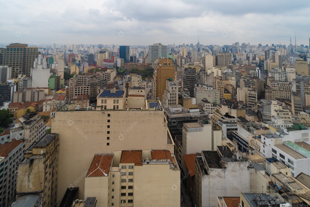 Vista aérea de edifícios no centro da cidade de São Paulo