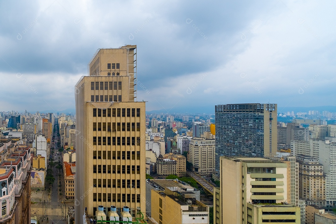 Edifícios no centro de São Paulo no Brasil