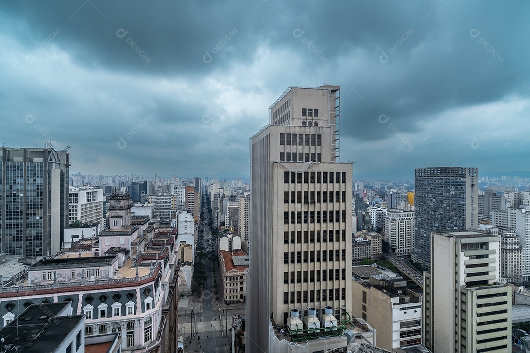 Edifícios no centro de São Paulo no Brasil