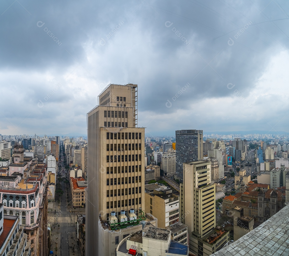 Edifícios no centro de São Paulo no Brasil