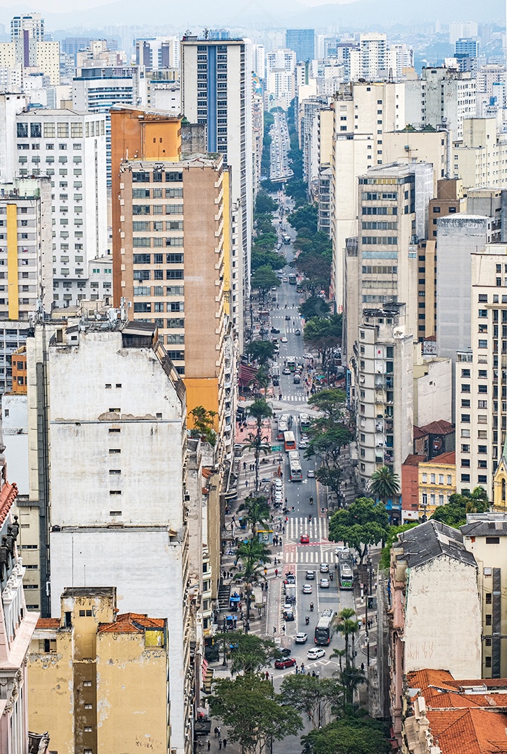 Ruas e prédios do centro de São Paulo