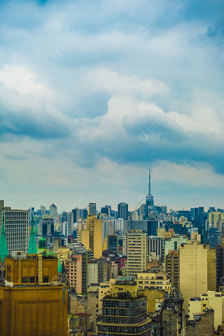 Vista aérea de edifícios no centro da cidade de São Paulo