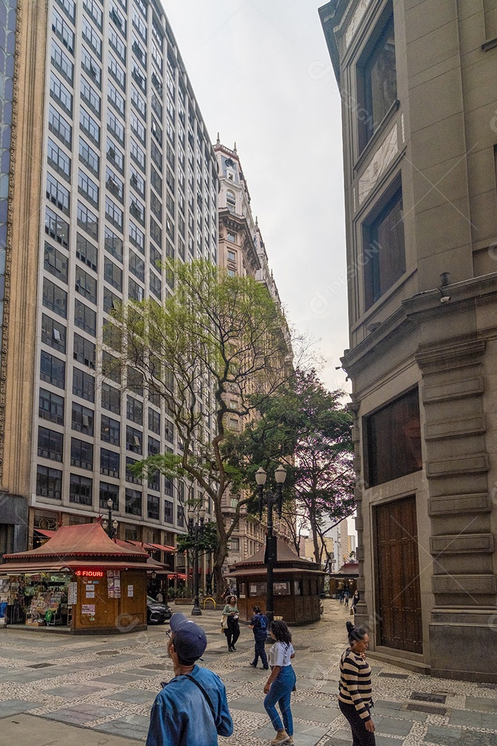 Vista de ruas e prédios do centro de São Paulo