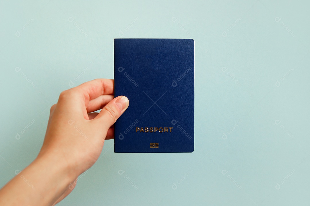 Parte de trás de um passaporte