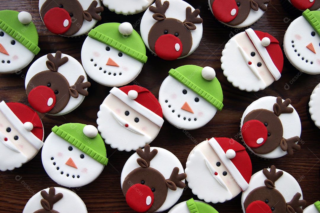 Cupcakes de natal para presente