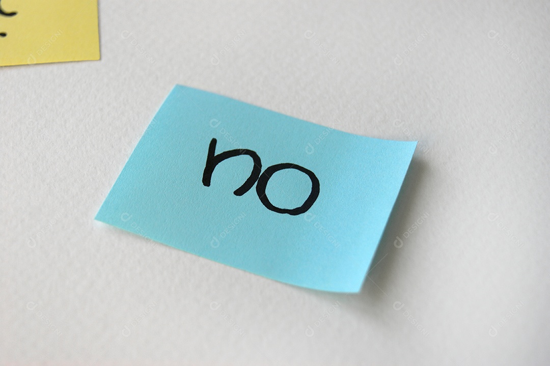 Post it azul escrito