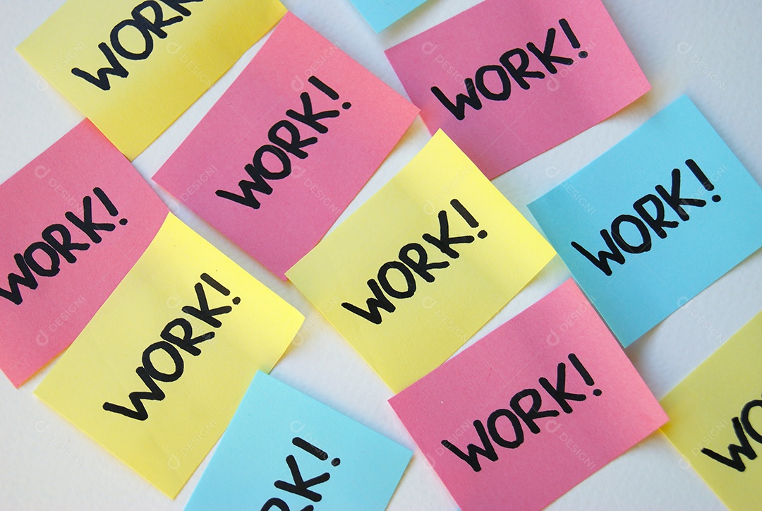 Papeis colorido escrito