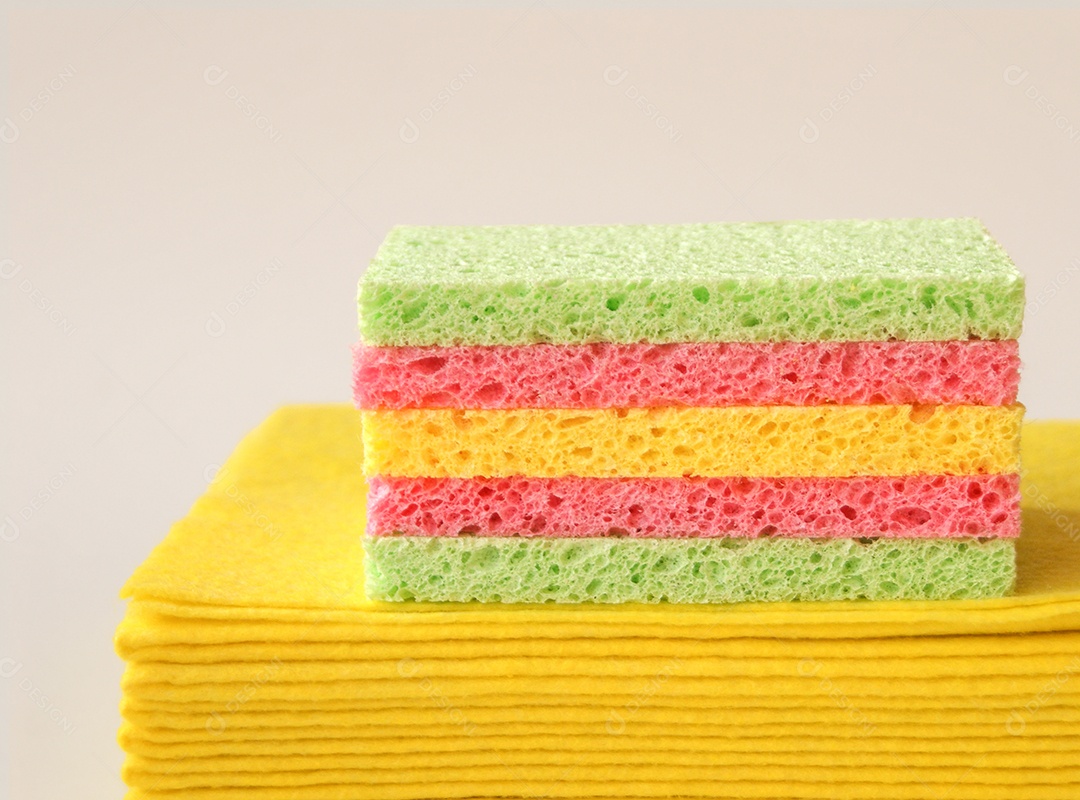 Esponjas de cores vivas para necessidades domésticas