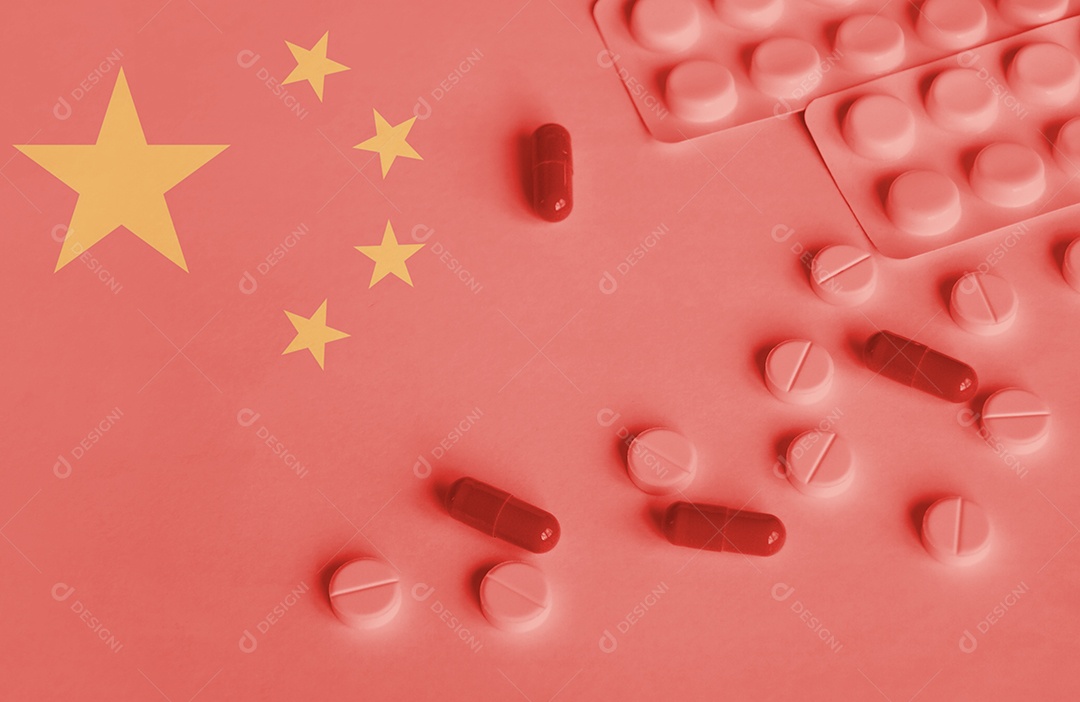 Vários remédios comprimidos capsulas