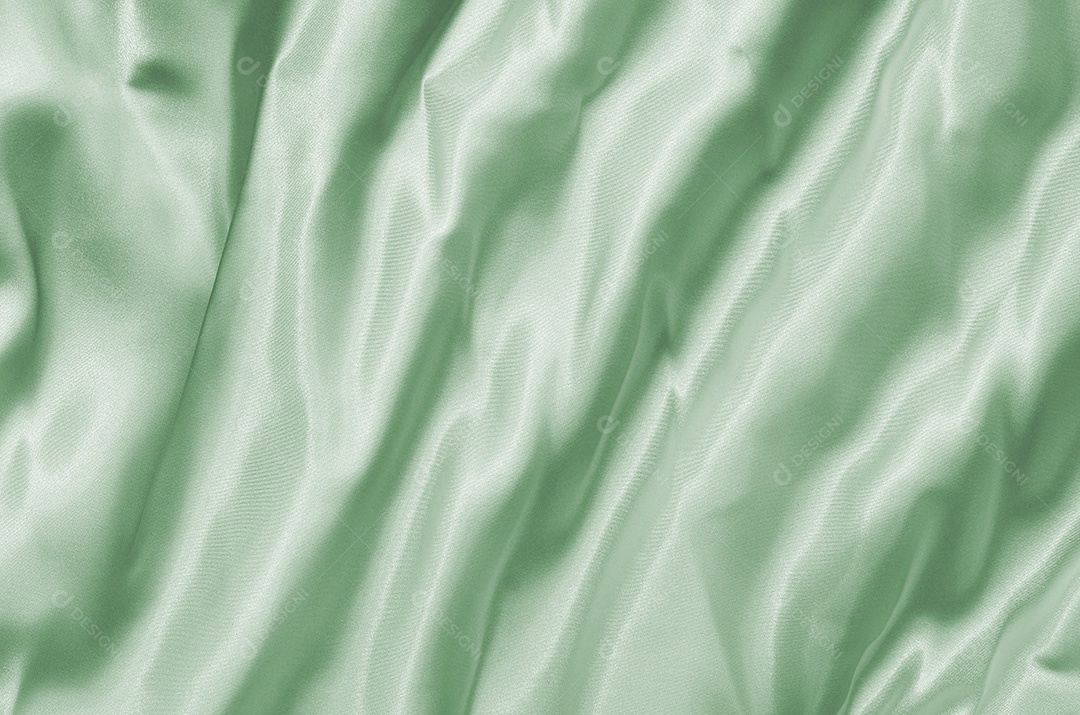 Tecido de seda verde