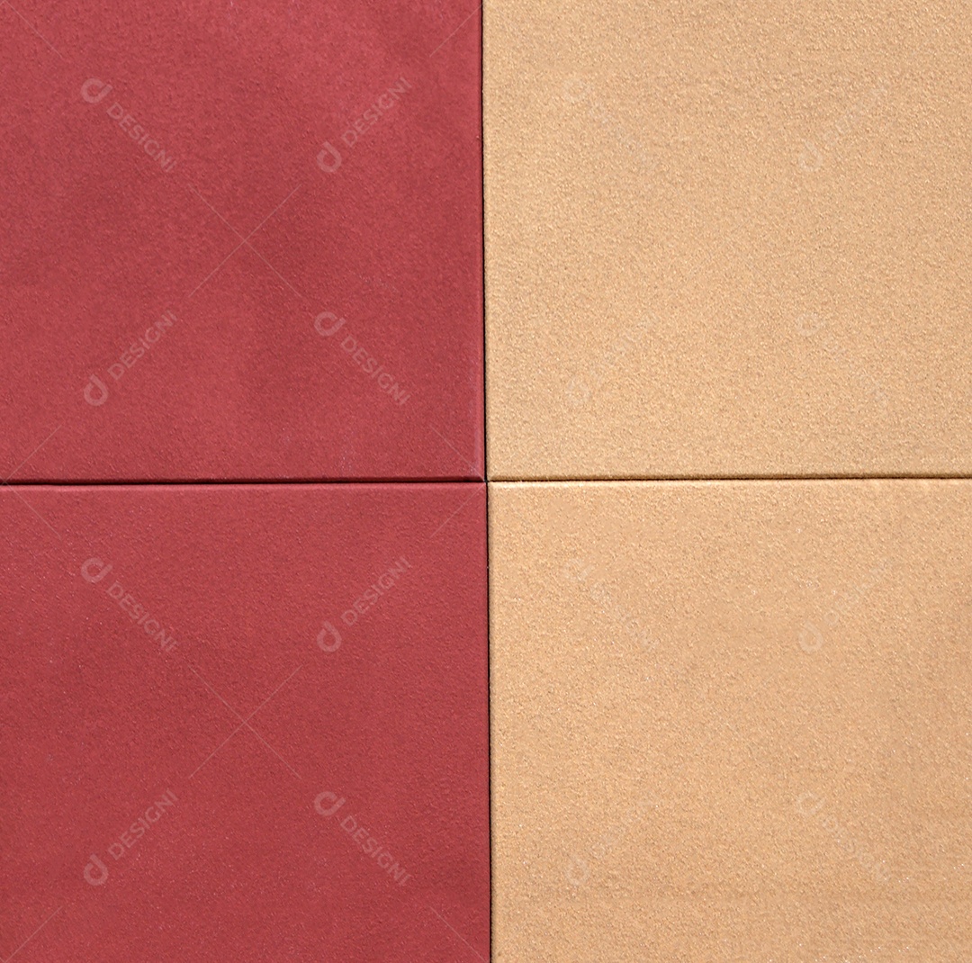 A parede laranja e vermelho