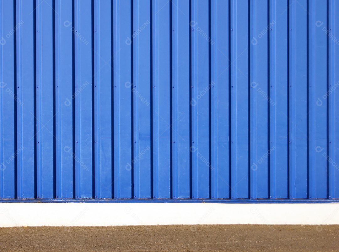 Parede de revestimento azul