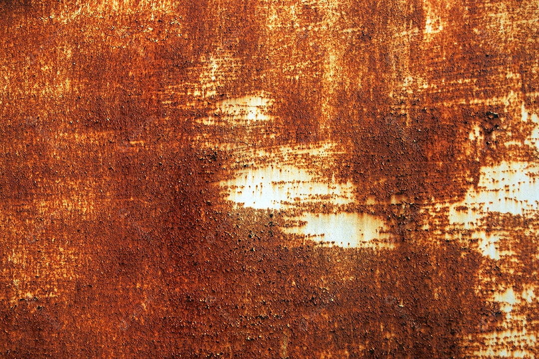 Fundo largo da folha amassada deteriorada do metal da oxidação branca