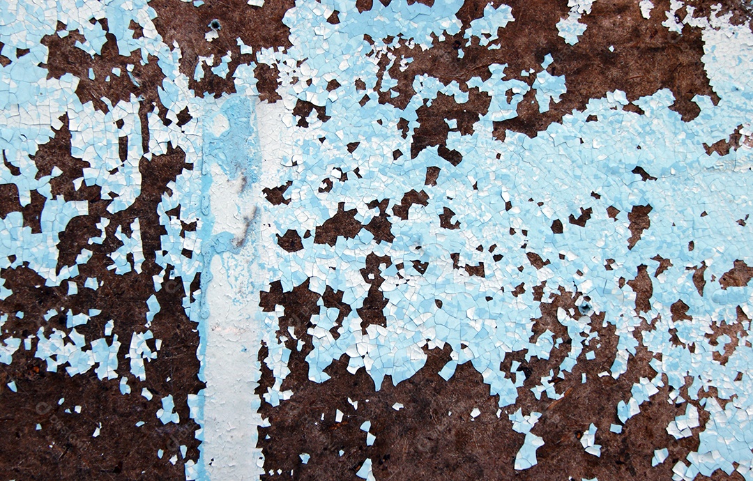 Textura de pintura antiga descascada em um fundo de parede de madeira