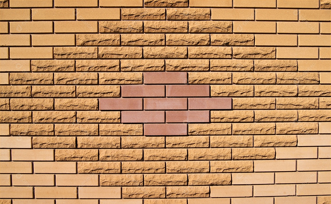 Parede de tijolos laranja alvenaria forte