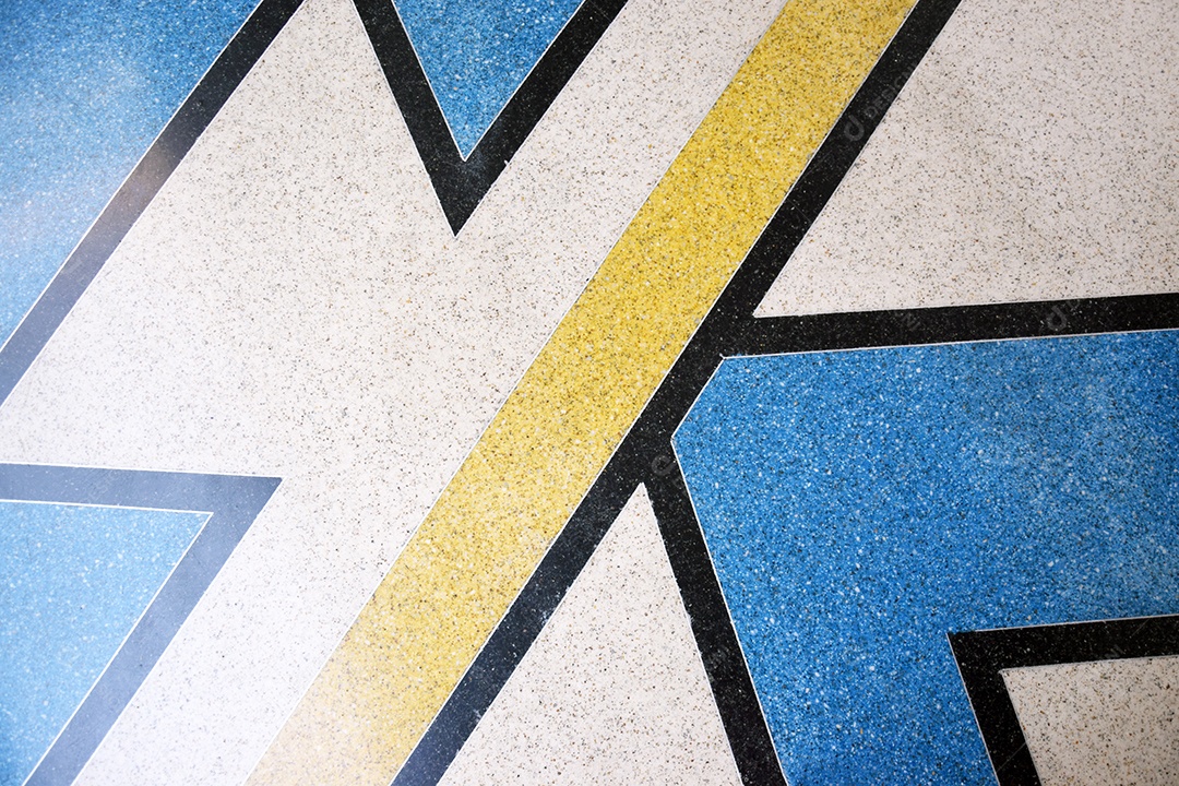 Piso ou parede em mosaico cerâmico colorido