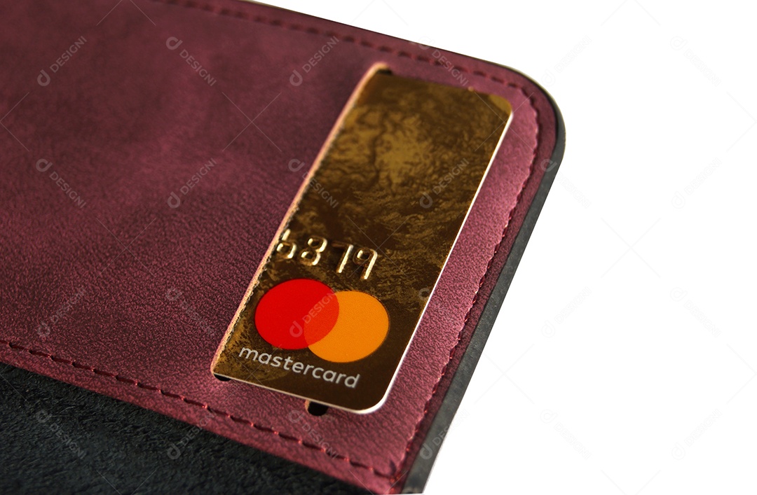 Carteira feminina com cartão dentro