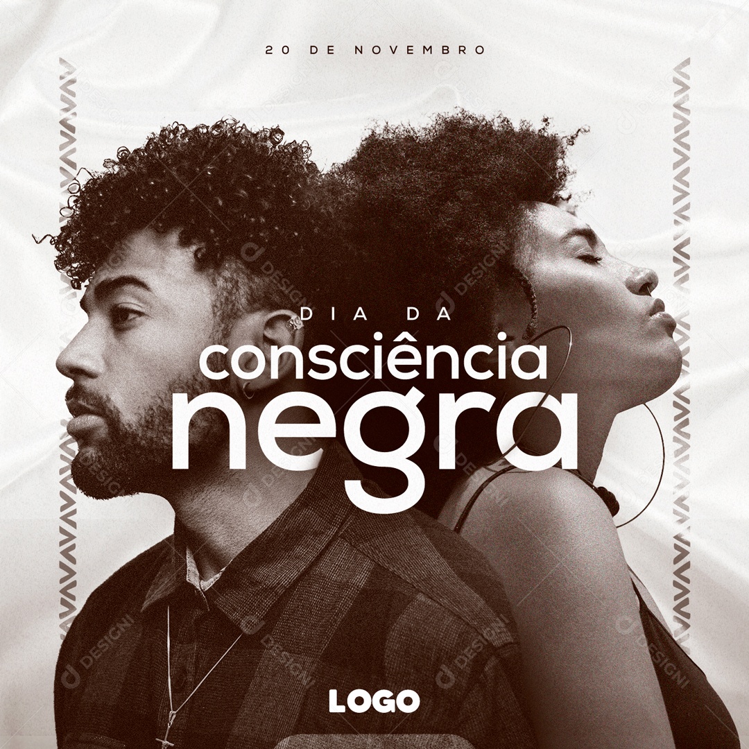 Dia da Consciência Negra 20 de Novembro Social Media PSD Editável