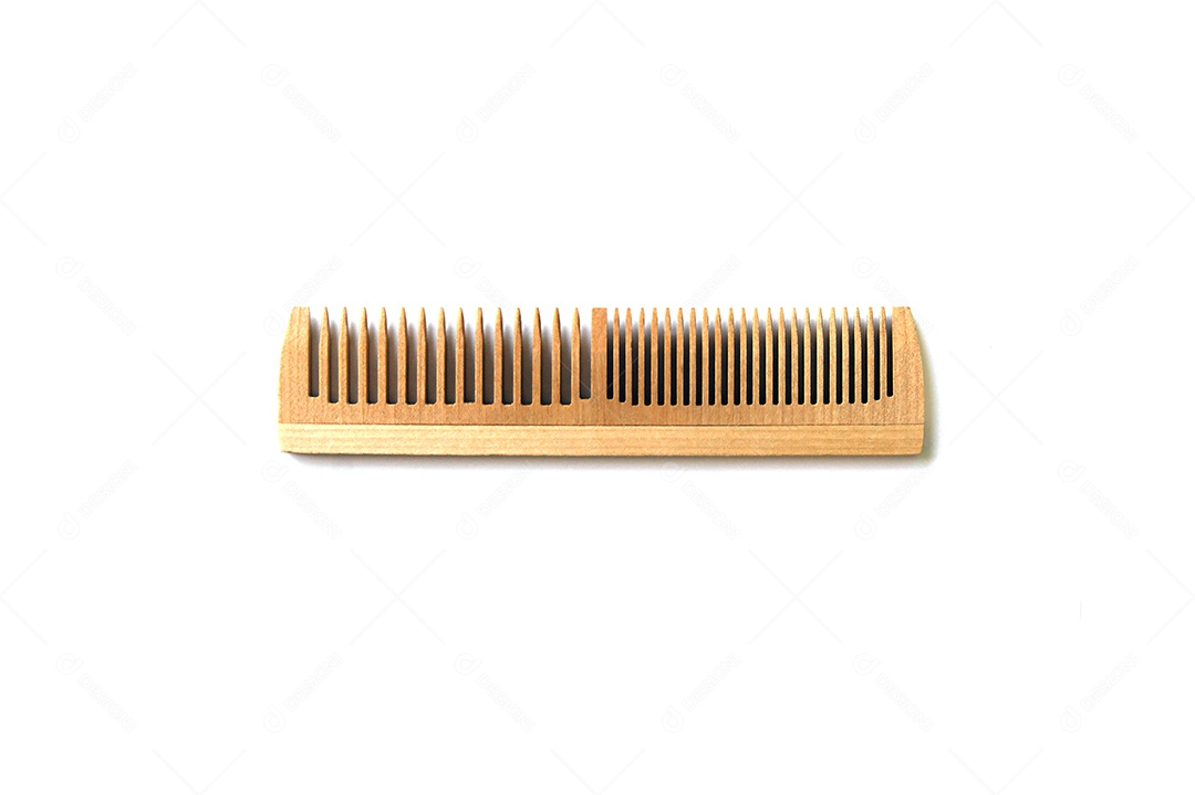 Pente de madeira masculino para barba e cabelo