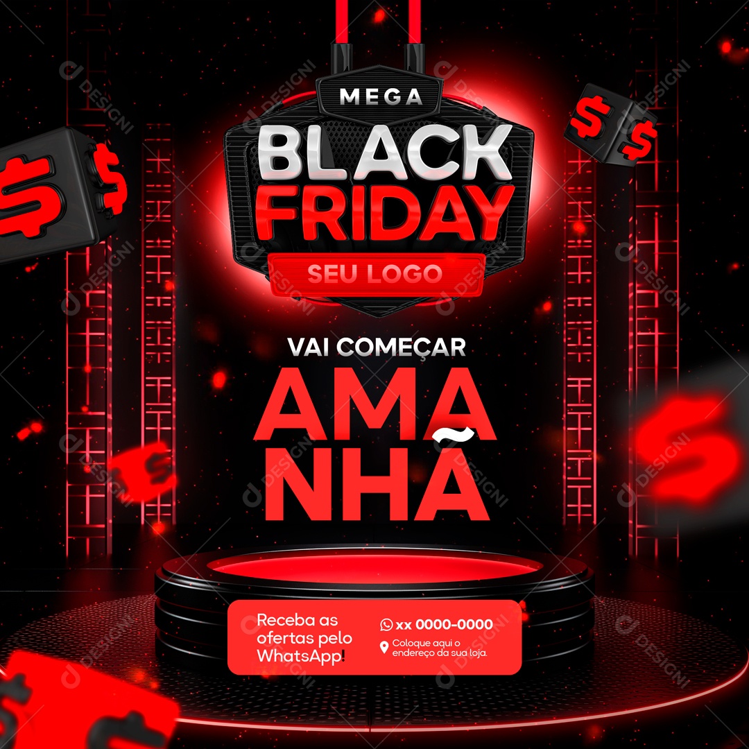 Social Media Meha Black Friday Vai Começar Amamhã PSD Editável