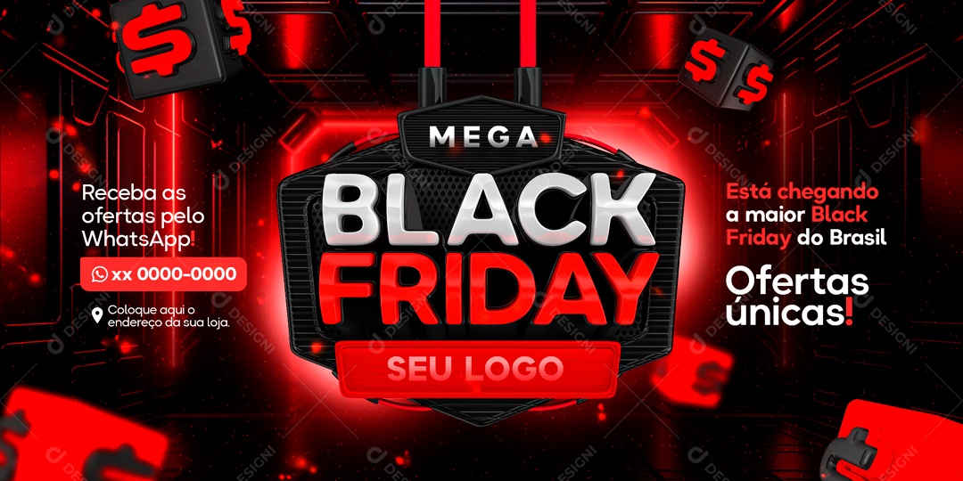 A Maior Black Friday Do Brasil Social Media PSD Editável