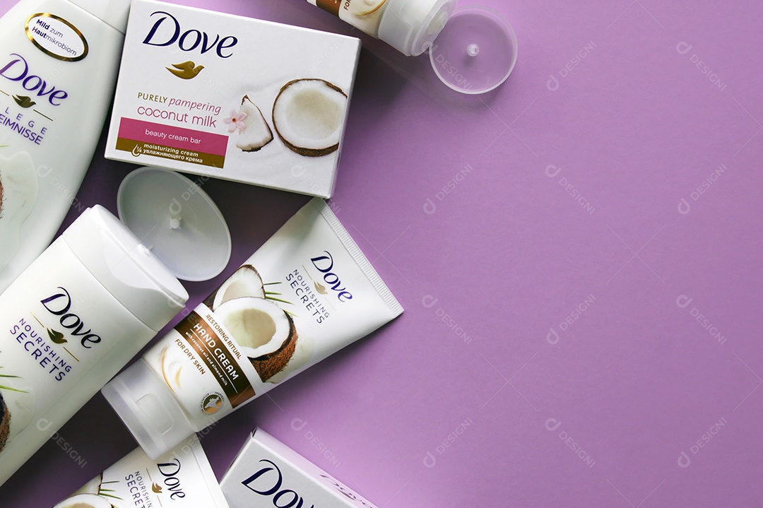 Produtos Dove linha leite de coco