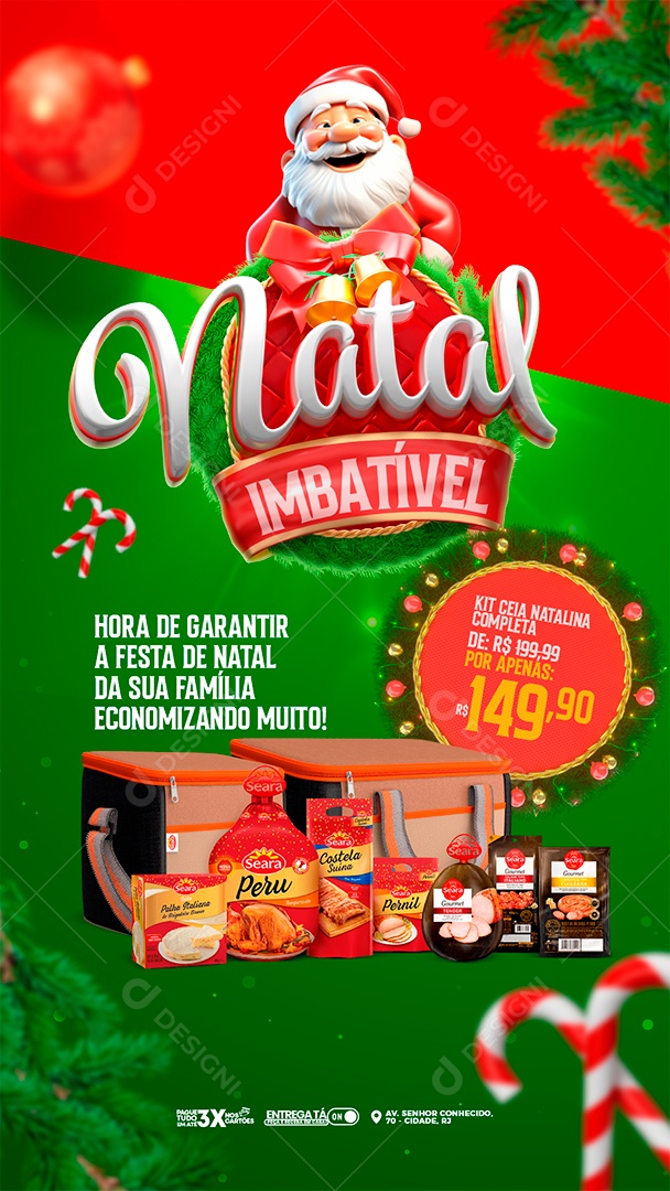 Social Media Story Natal Imbatível Economizando Muito PSD Editável