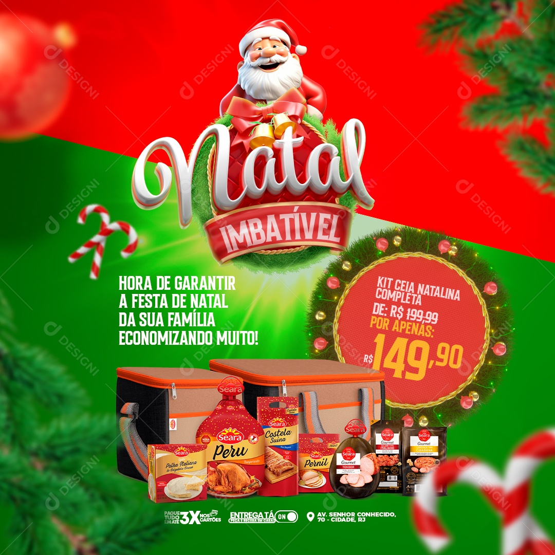 Feed Natal Imbatível Economizando Muito PSD Editável